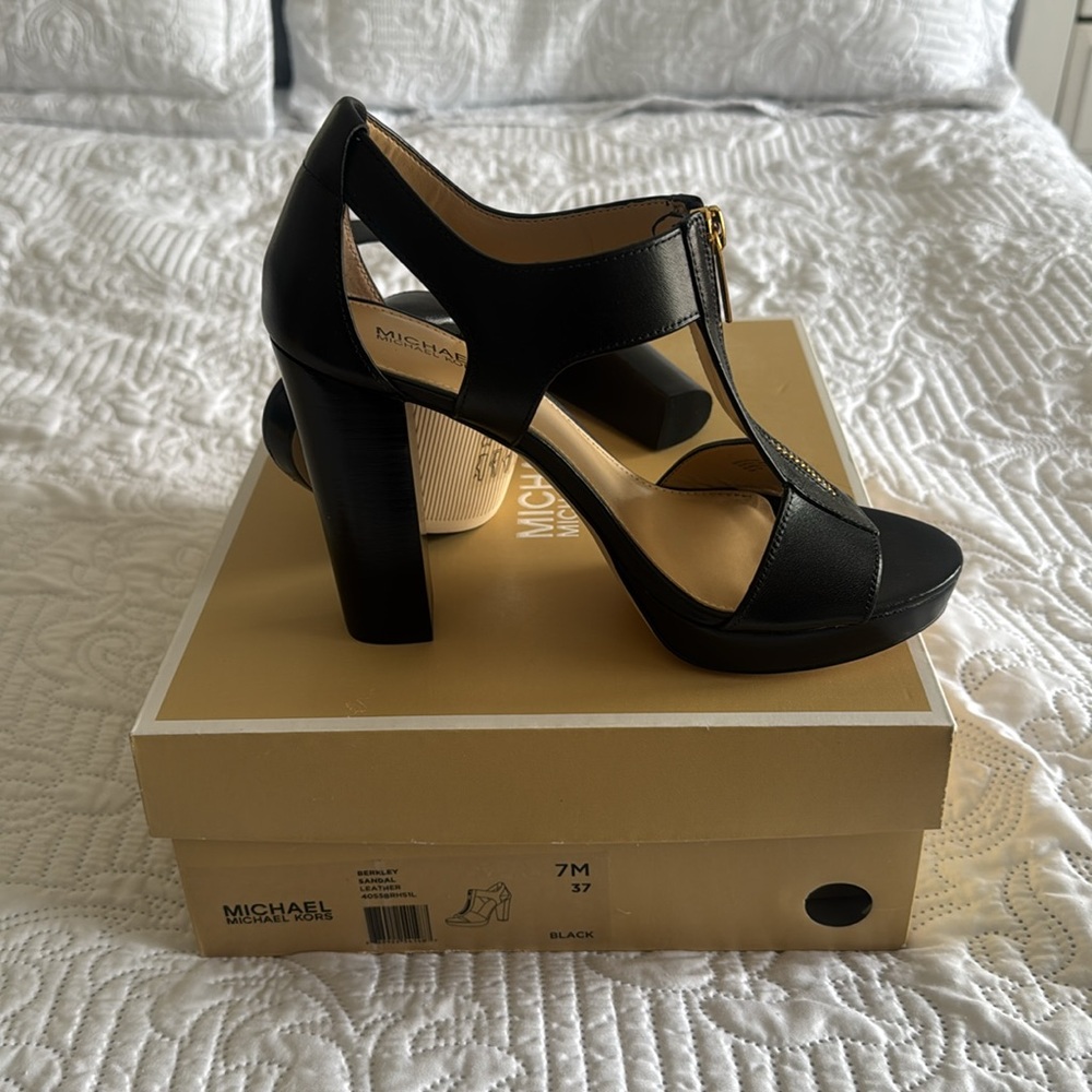 Michael Kors Black Zipper Heels